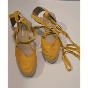 Antonio Melani Yellow Espadrille Sunshine Beach Vacay Spring Break Island Sandal